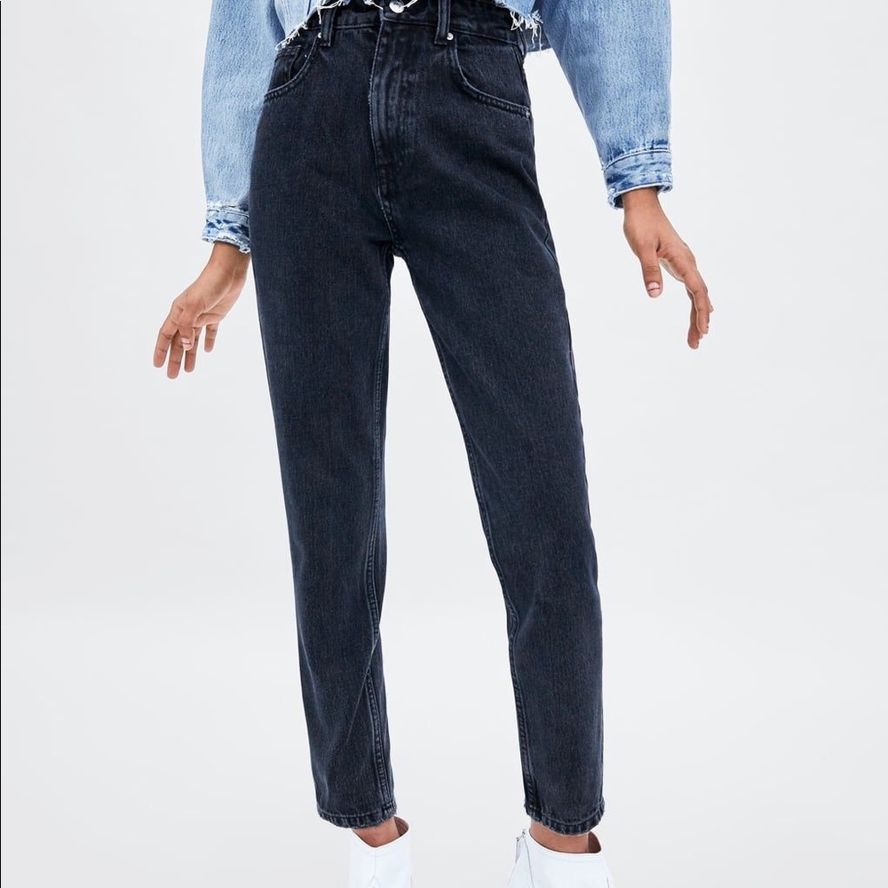 NWOT (never worn!) Zara Mom jeans in Deep Blue